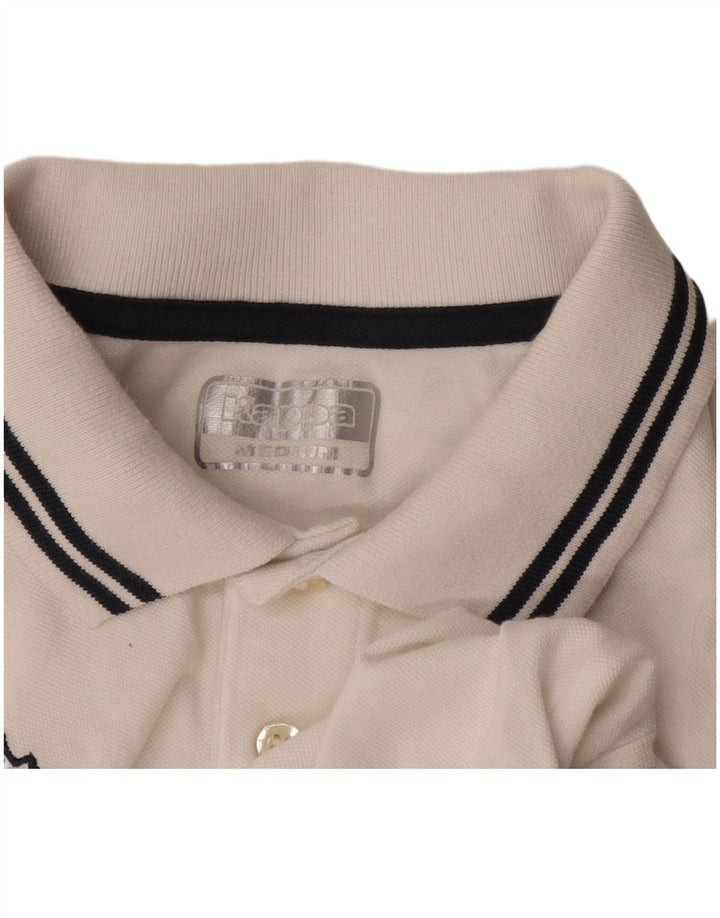 Tricou polo pentru bărbați Kappa, alb mediu