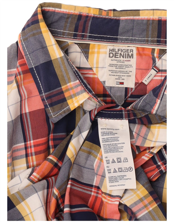 Cămașă pentru bărbați Tommy Hilfiger XL, bumbac cu carouri multicolore