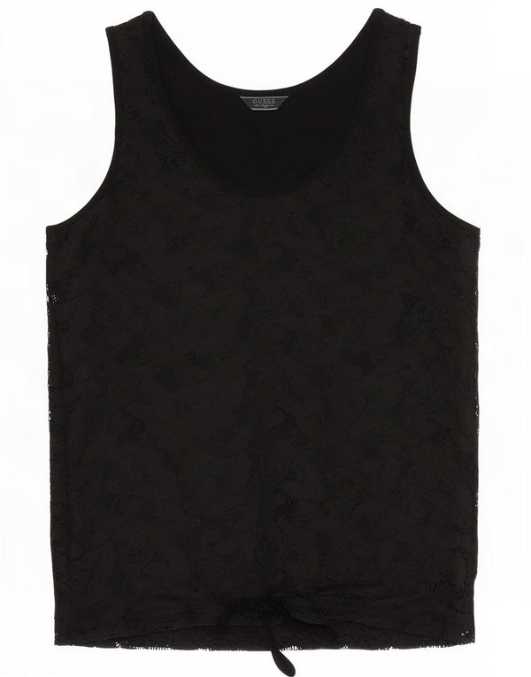 Vestă Guess din dantelă pentru femei UK 14 Medium Black Floral Viscose