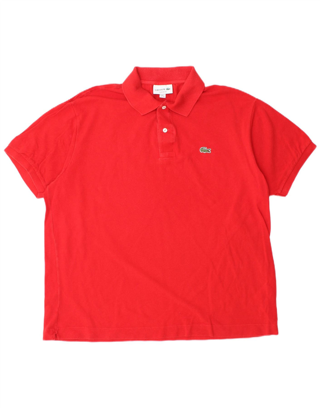 Tricou polo LACOSTE pentru bărbați, cu tăiere clasică, mărimea 7 2XL bumbac roșu