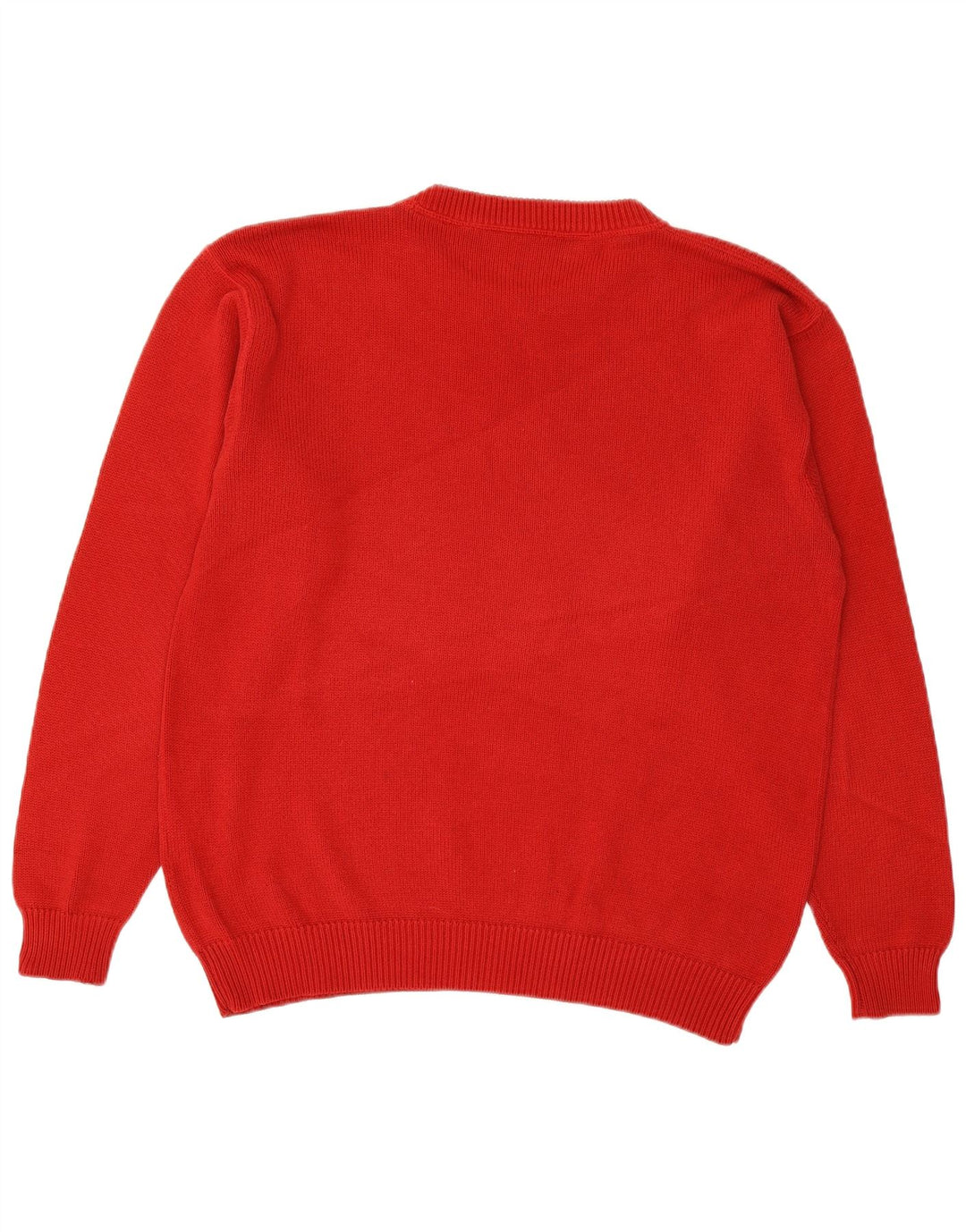 VINTAGE Mens Crew Neck Jumper Sweater IT 48 Medium Red Cotton