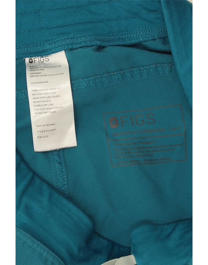 Pantaloni cargo drepti pentru femei Figs L30 L28 Poliester albastru