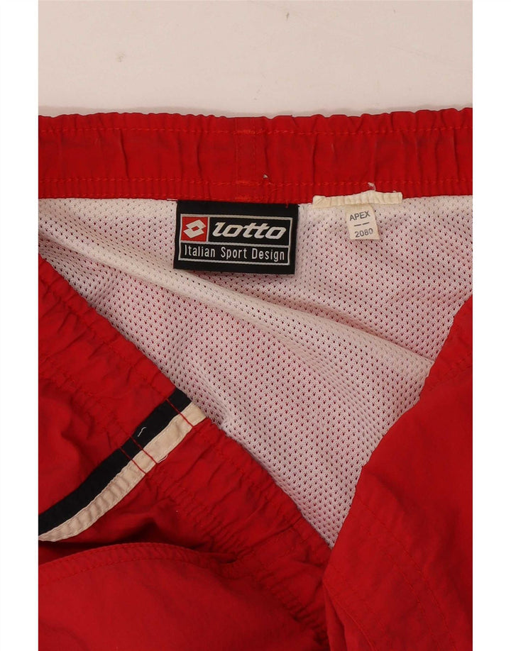 Pantaloni scurți de înot Lotto pentru bărbați XL cu dungi roșii