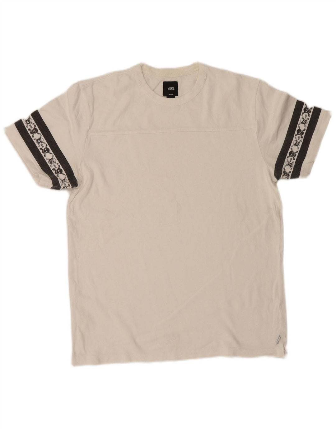 Tricou grafic Vans pentru bărbați Top mediu alb din bumbac color bloc