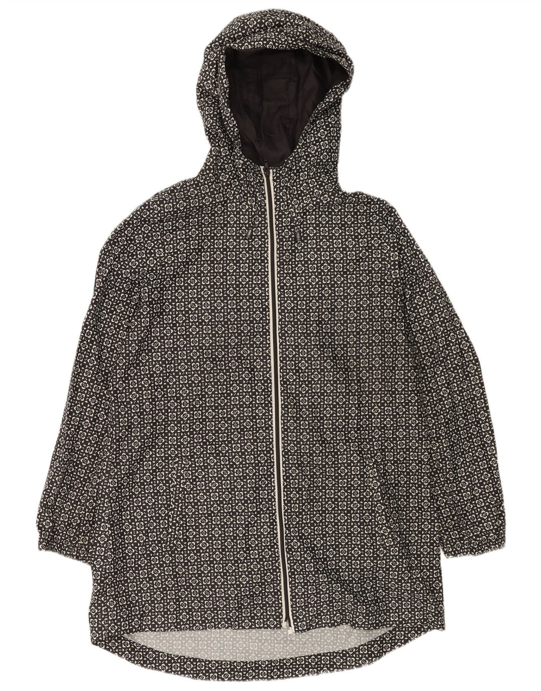 Pelenă de ploaie cu glugă pentru femei Marks & Spencer UK 14 Medium Black Geometric
