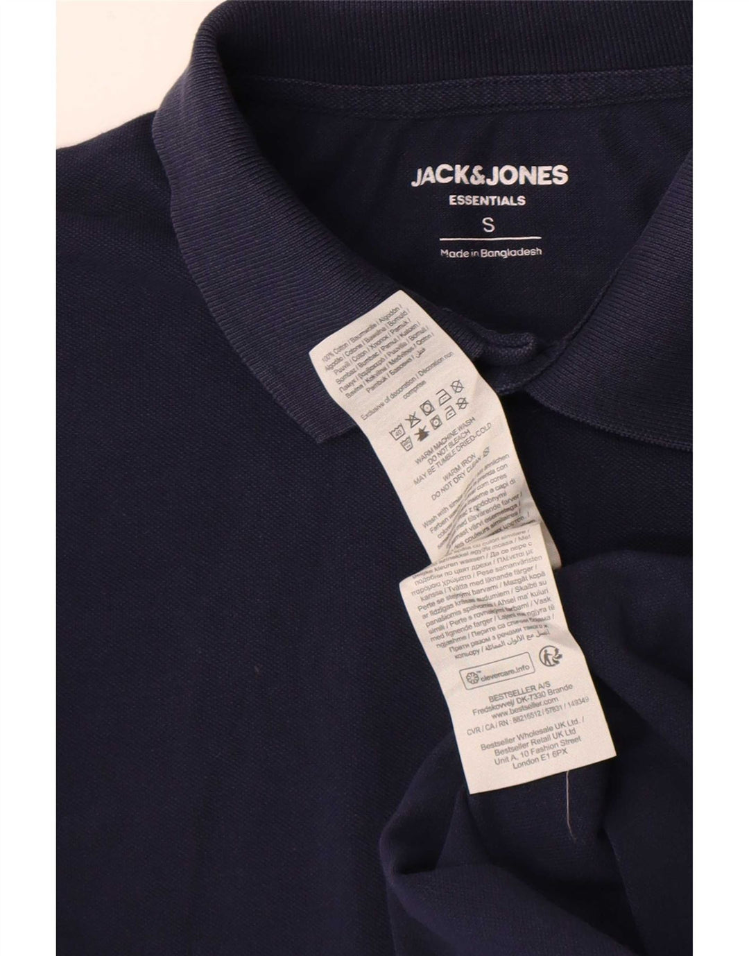 Tricou polo Jack & Jones pentru bărbați, bumbac, albastru bleumarin
