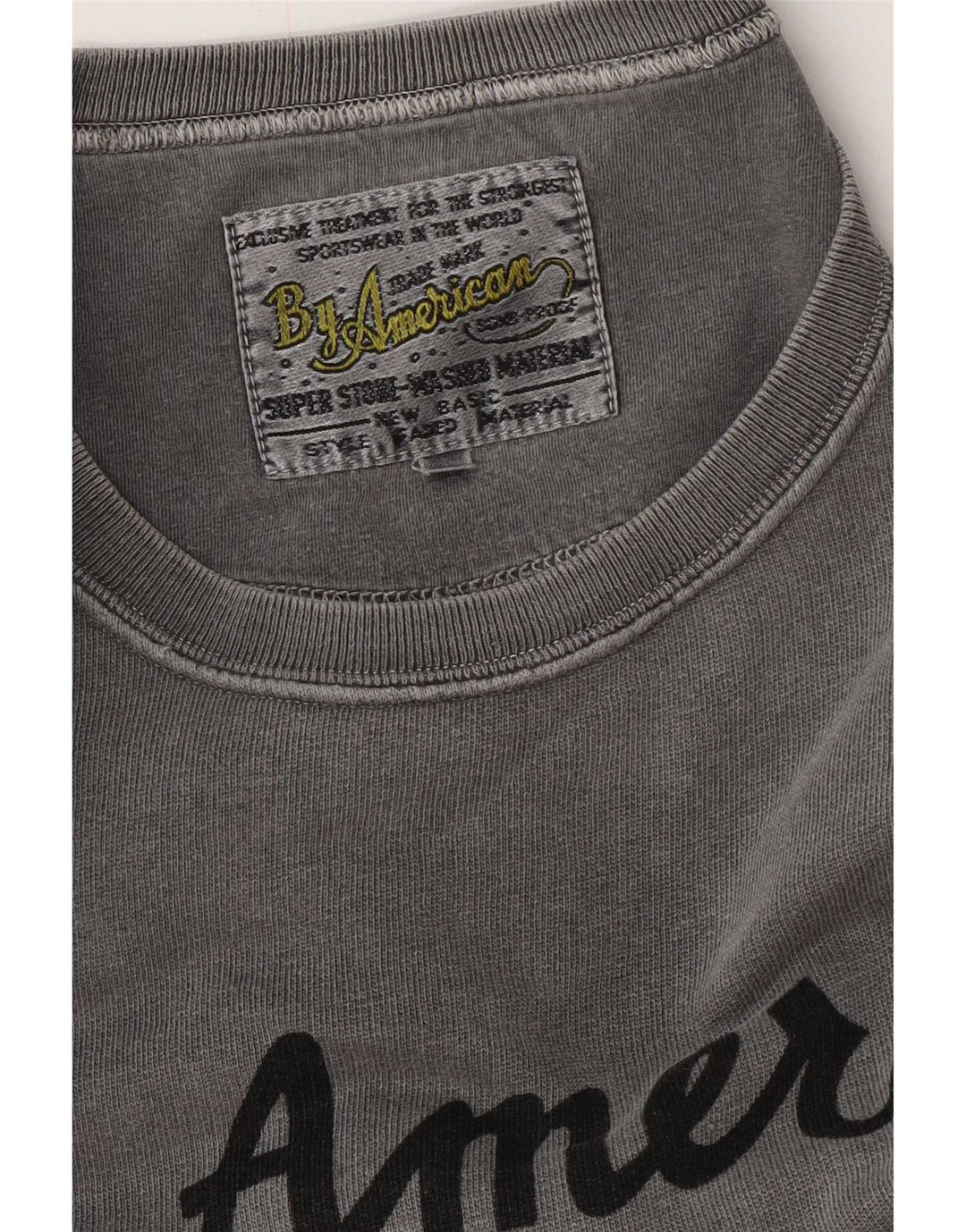 Pulover grafic pentru bărbați By American, XL, gri