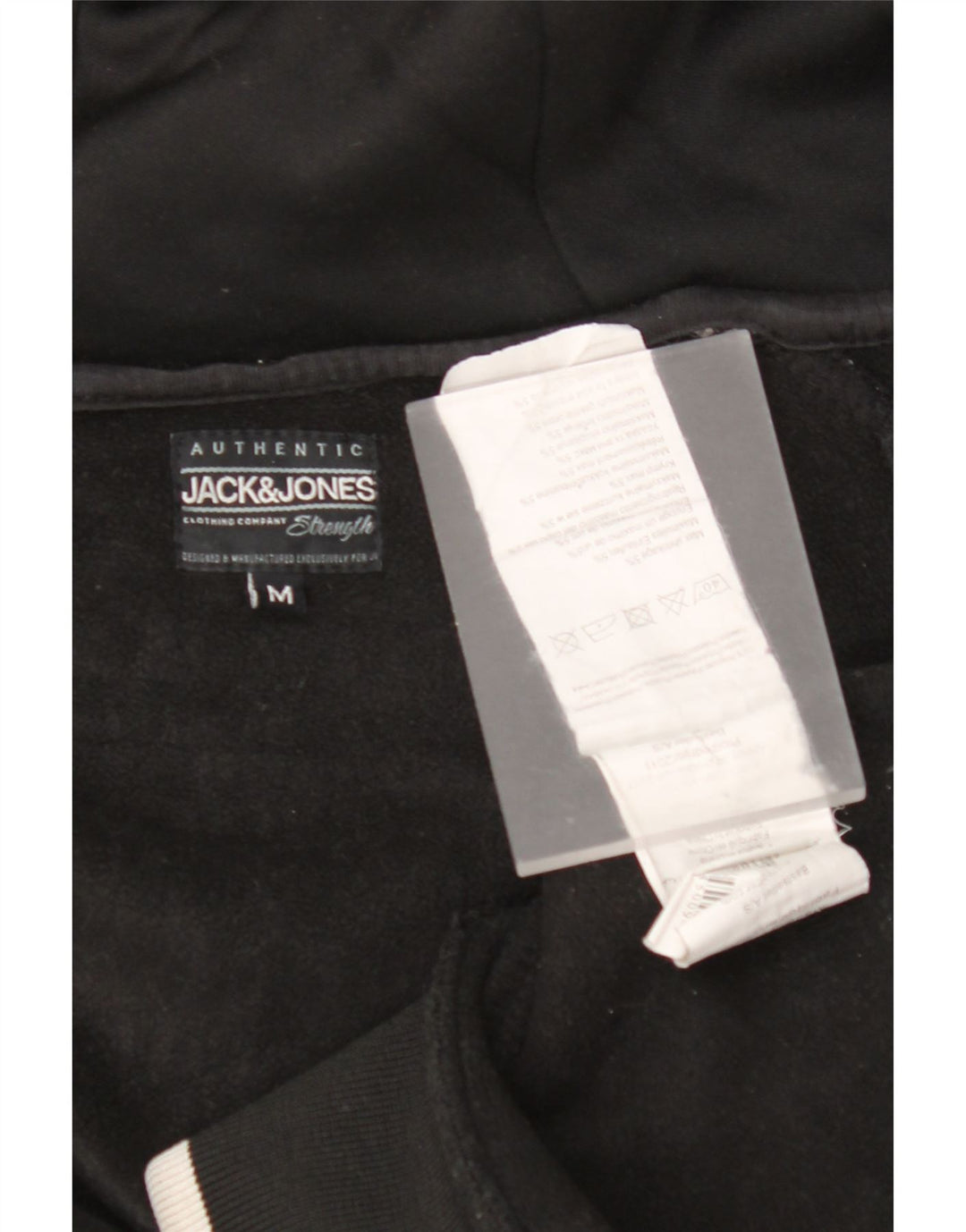 JACK & JONES Pulover cu glugă cu fermoar pentru femei UK 14 Medium Black Colorblock
