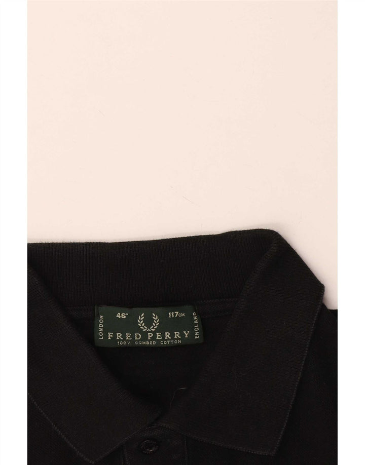 Fred Perry Polo pentru bărbați, mare, negru, bumbac