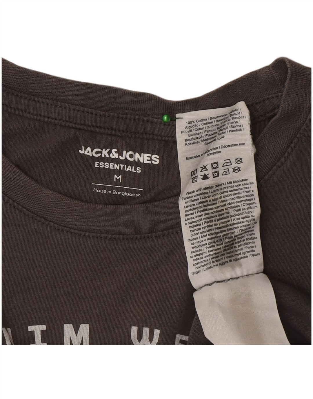 Tricou grafic Jack & Jones pentru bărbați Top din bumbac gri mediu
