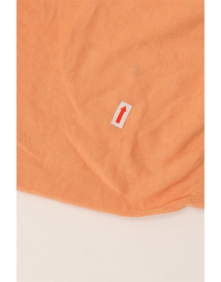 Tricou polo Massimo Dutti pentru bărbați, bumbac portocaliu mic
