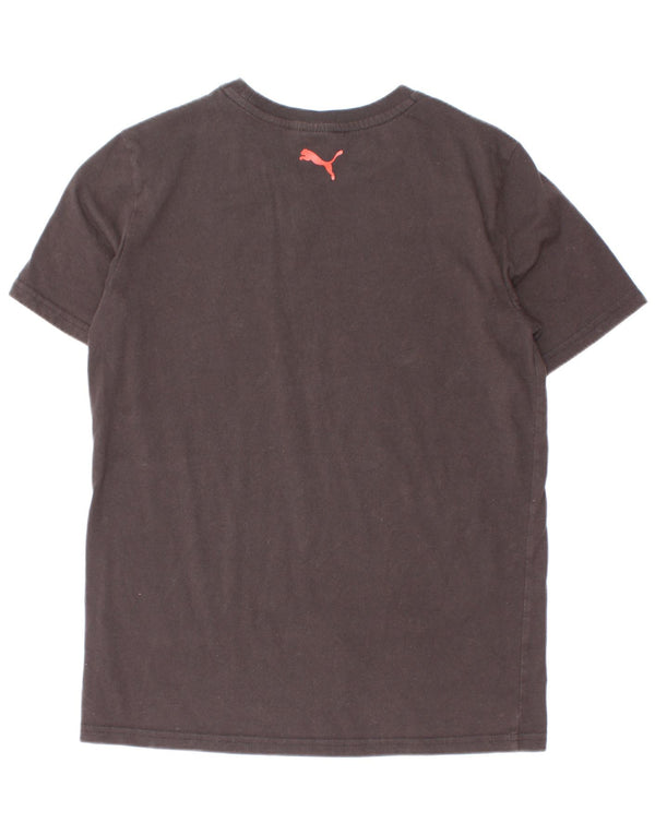 Tricou grafic Puma pentru băieți Top 11-12 ani mare bumbac negru