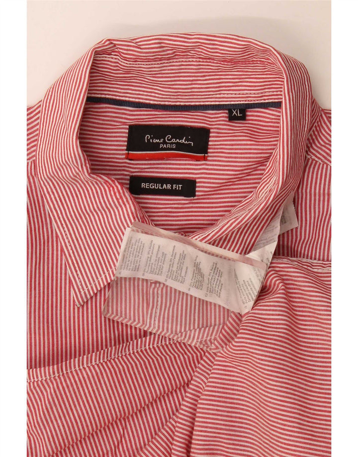 Cămașă pentru bărbați Pierre Cardin Regular Fit XL Poliester cu dungi roșii