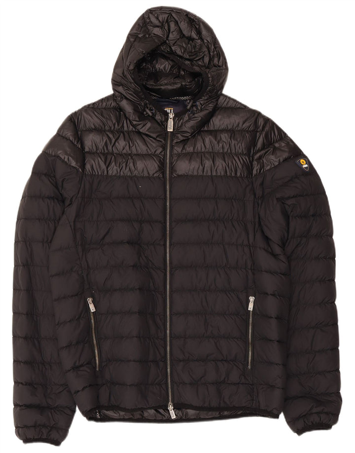 Jachetă căptușită cu glugă pentru bărbați Ciesse Piumini UK 40 Nylon mediu negru