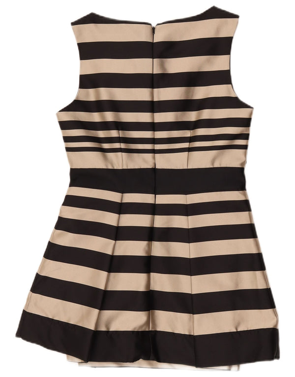 Rochie Hobbs pentru femei fără mâneci, în formă de A, UK 10, cu dungi mici, negre