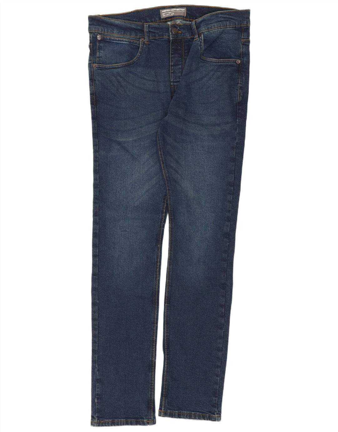 Blugi slim pentru bărbați French Connection L36 L32 Bumbac bleumarin