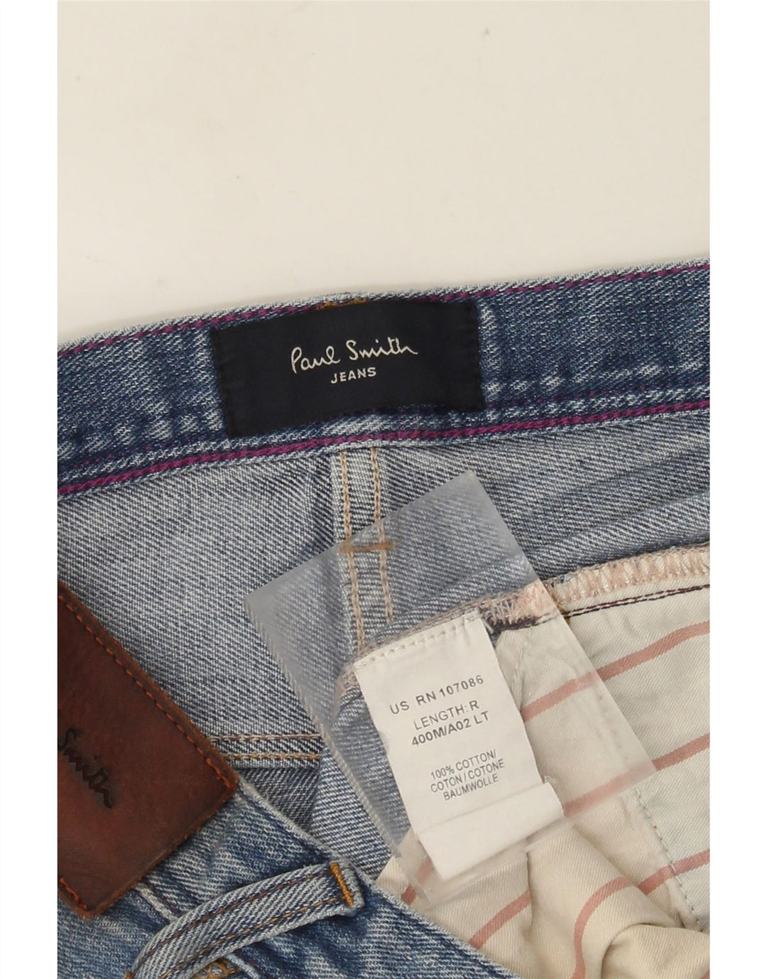 Blugi drepti pentru bărbați PAUL SMITH L34 L32 Bumbac albastru