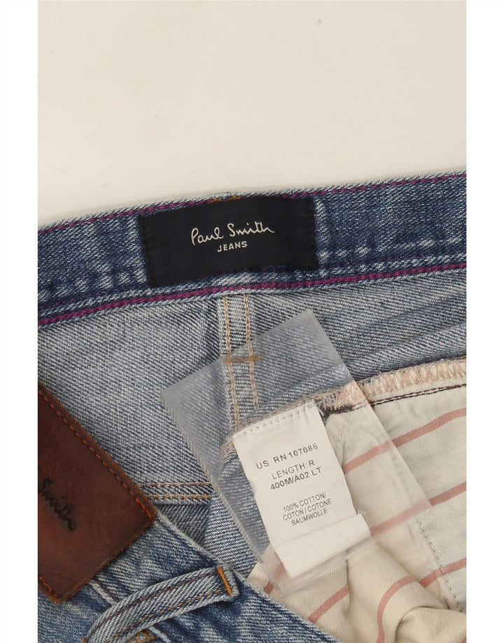 Blugi drepti pentru bărbați PAUL SMITH L34 L32 Bumbac albastru