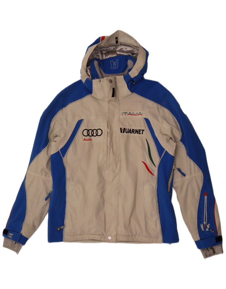 Jachetă de schi cu glugă Vuarnet pentru bărbați UK 38 Medium Bej Colorblock
