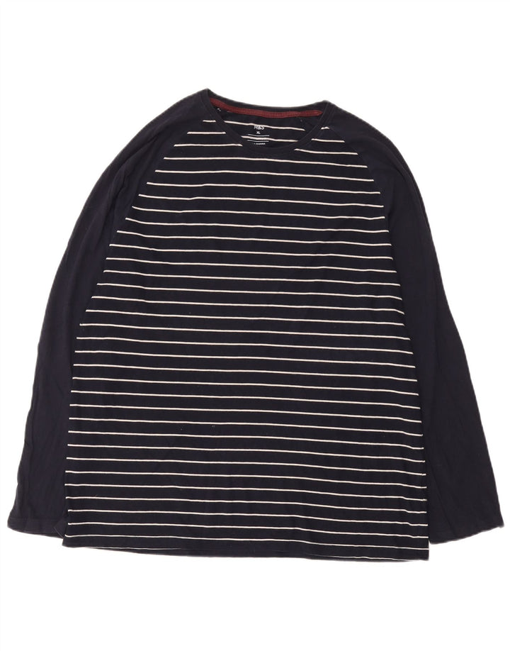 Bluză pentru bărbați Marks & Spencer cu mânecă lungă, XL, bleumarin, cu dungi