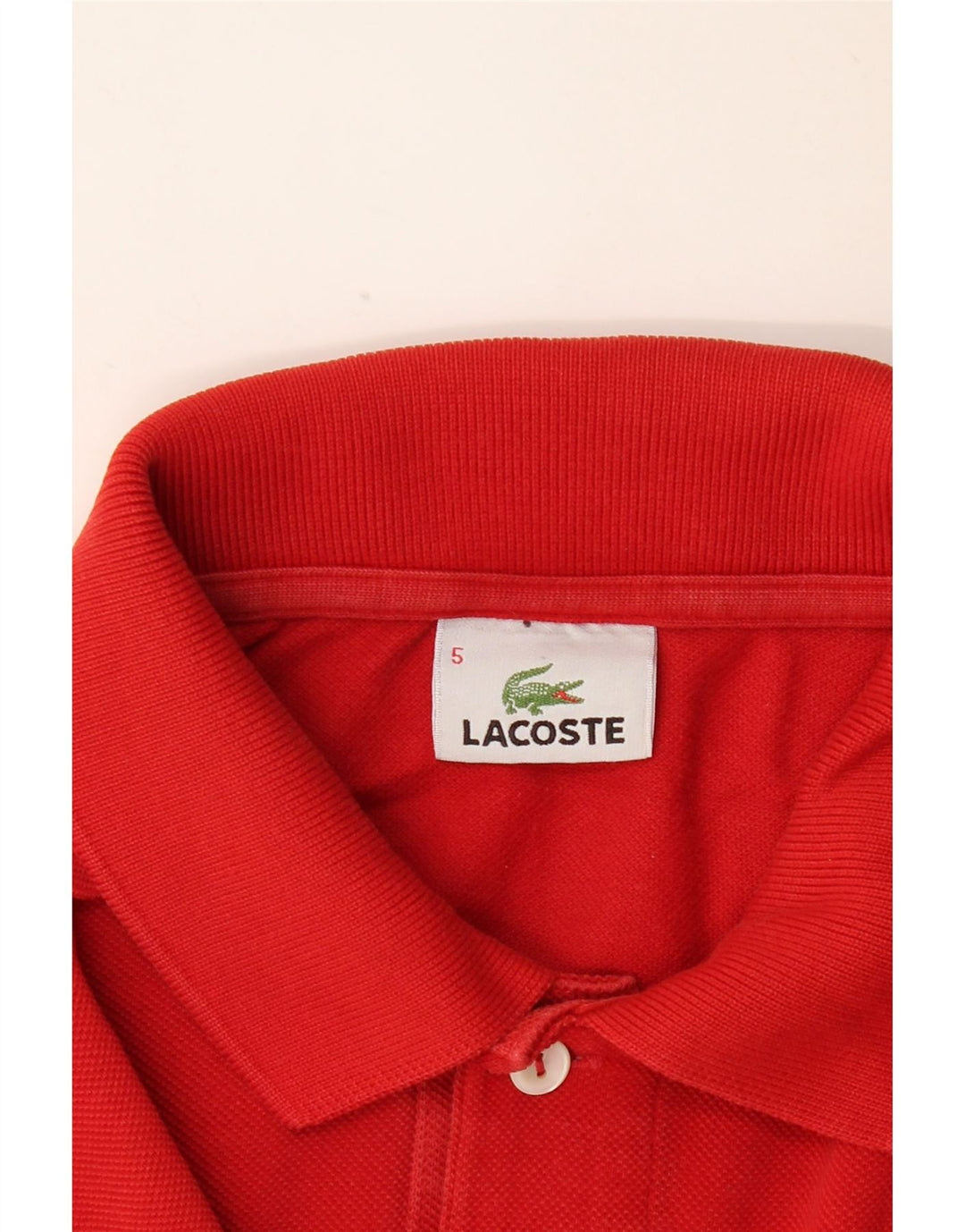 Tricou polo pentru bărbați LACOSTE Mărimea 5, bumbac roșu mare