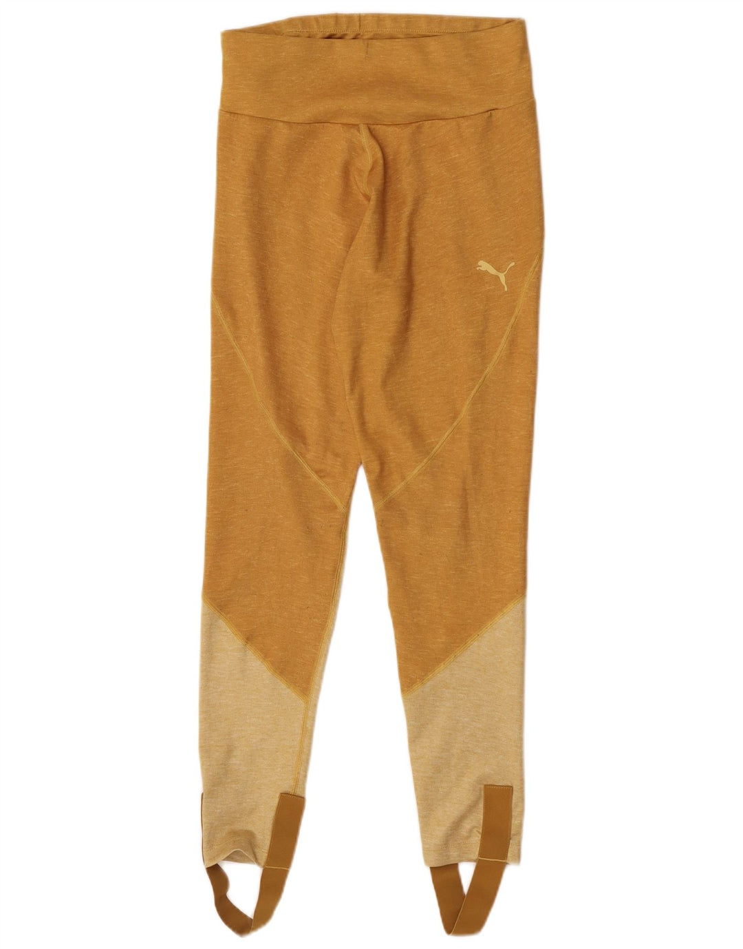 Puma Stirrup Leggings pentru femei UK 14, mare, galben, poliester color bloc