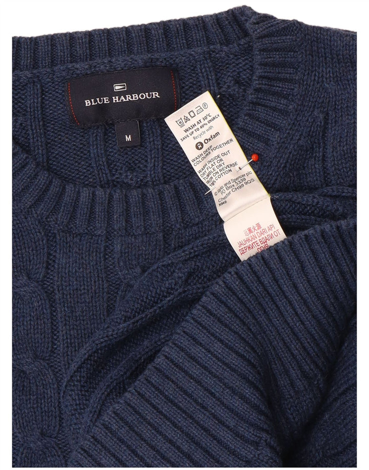 Pulover Marks & Spencer pentru bărbați, Blue Harbour, cu decolteu triplu, albastru bleumarin mediu