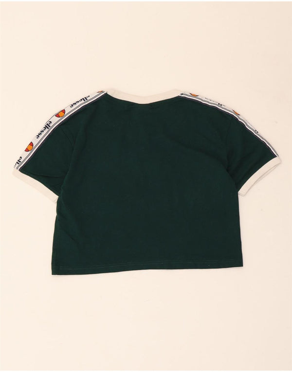 ELLESSE Tricou cu grafic crop Top UK 4 XS Bumbac verde