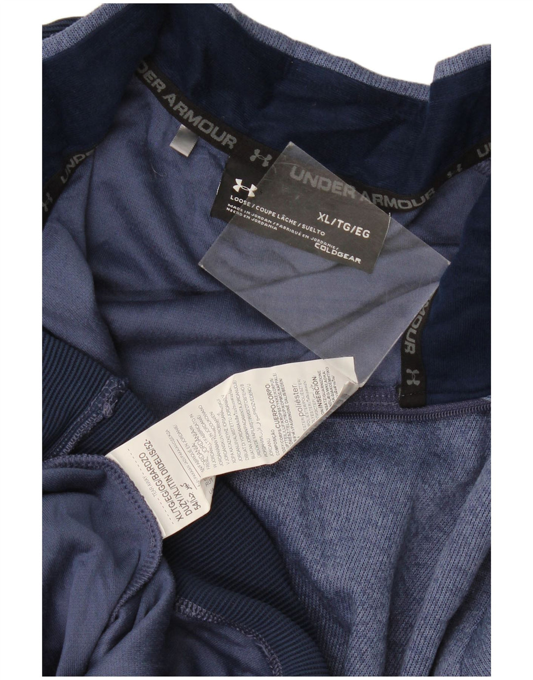 Top de trening Under Armour Cold Gear Pullover pentru bărbați, XL, bleumarin, color block