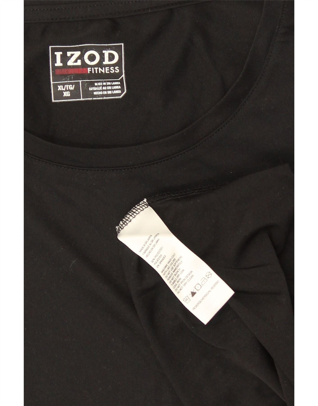 Top tricou Izod pentru femei UK 18 XL Poliester negru