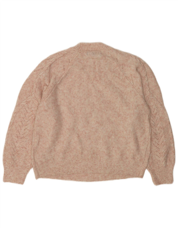 Pulover pentru femei Marks & Spencer cu decolteu triplu UK 14 Poliester roz mediu