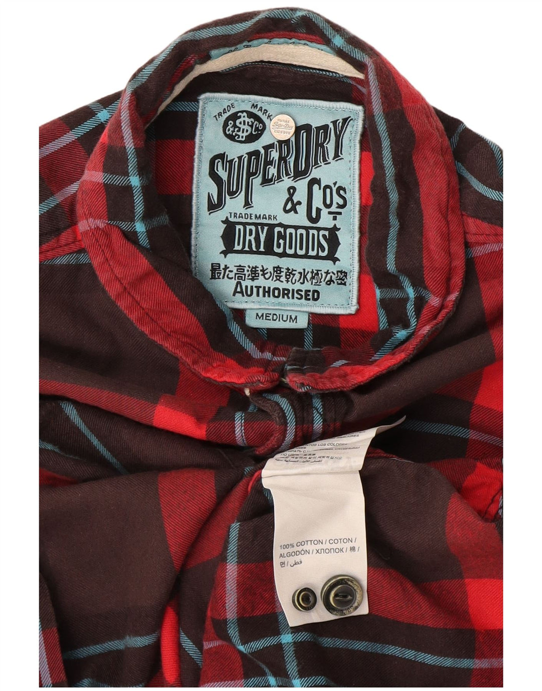 Cămașă de flanel pentru bărbați Superdry, bumbac cu carouri maro mediu