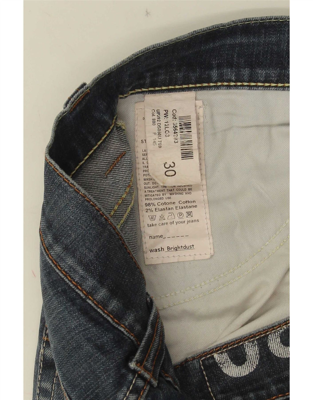 Dondup Blugi subțiri pentru femei W30 L32 Bumbac albastru