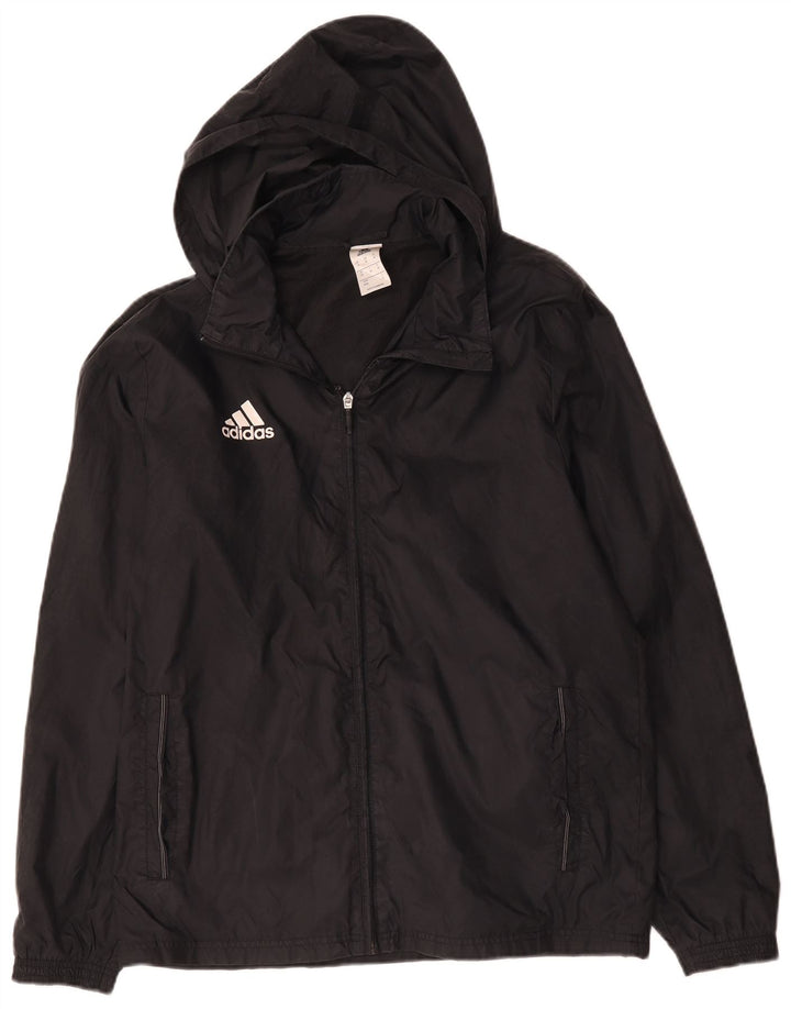 Jachetă de ploaie cu glugă Adidas pentru bărbați UK 38 Medium Black Poliamidă