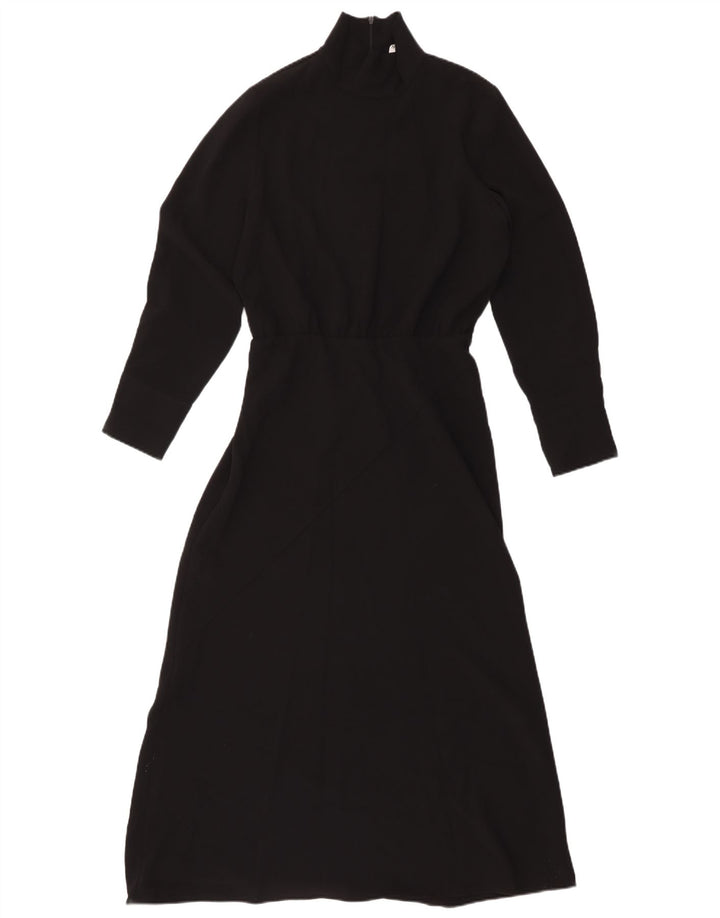 Rochie maxi cu mânecă lungă pentru femei Zara UK 12 Poliester mediu negru