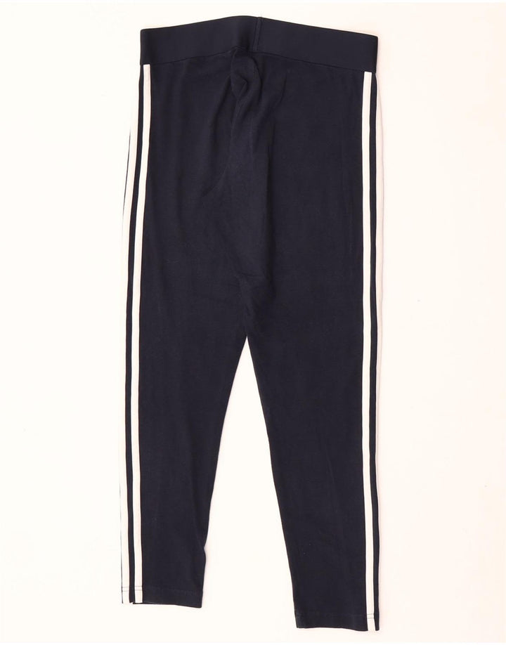 Leggings pentru femei Adidas Marea Britanie 12/14, bumbac mediu albastru bleumarin