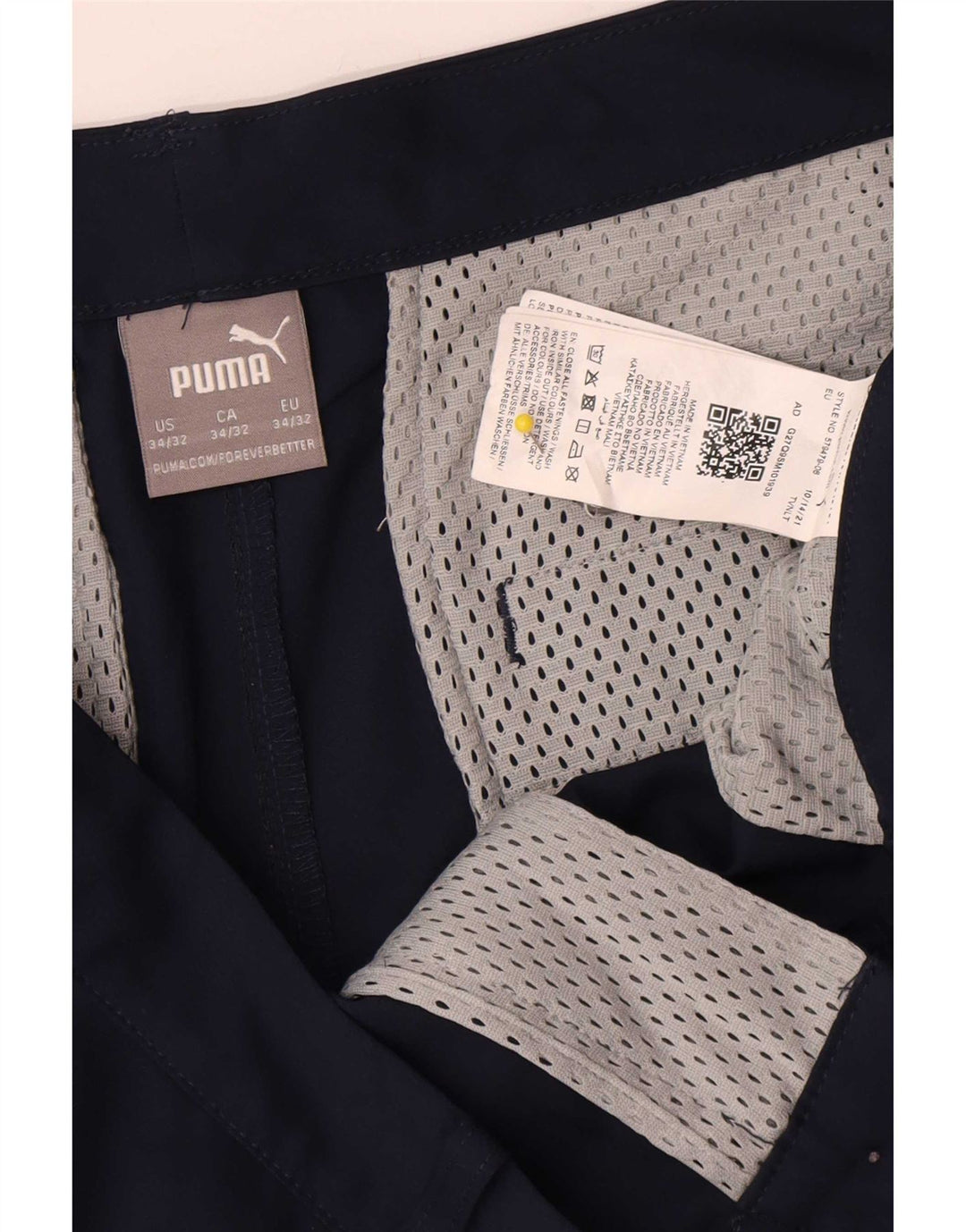 Pantaloni chino drepți Puma pentru bărbați L34 L32 poliester bleumarin