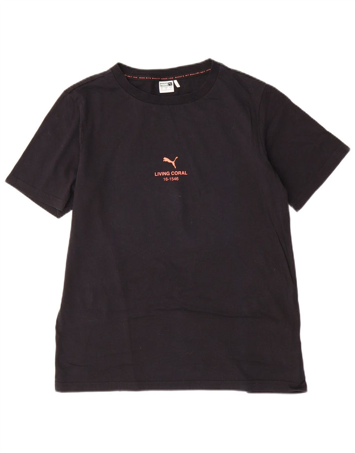 Tricou grafic Puma pentru bărbați Top mic bumbac negru