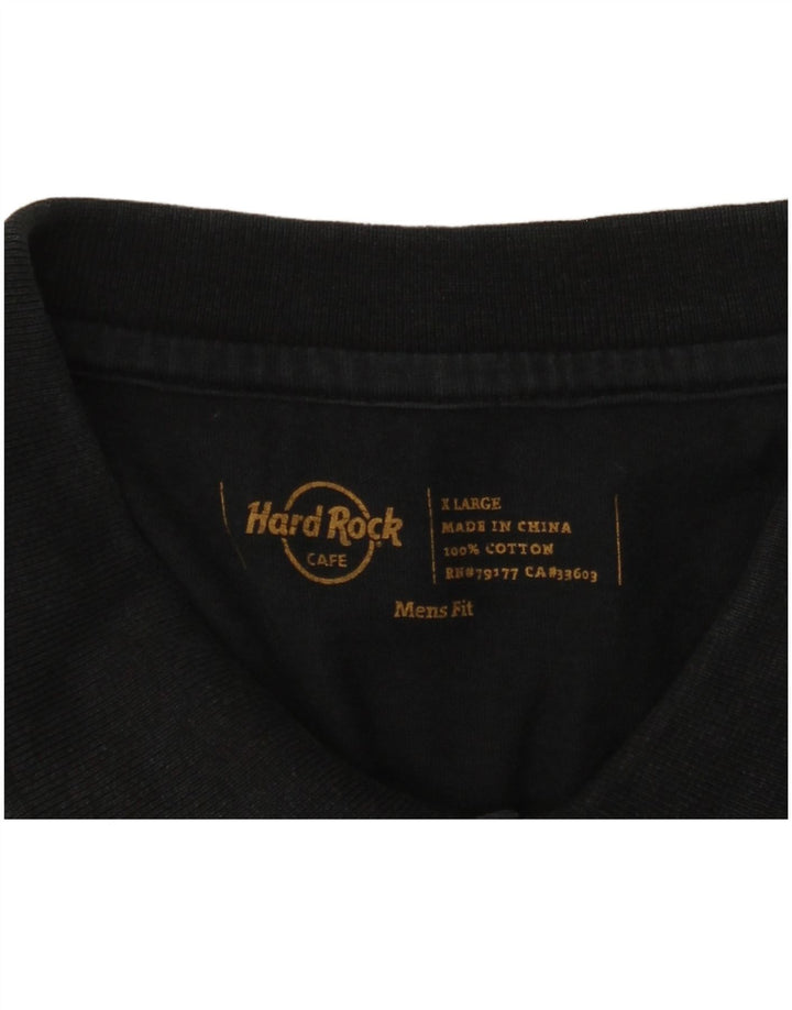 HARD ROCK CAFE Polo Copenhaga pentru bărbați, XL, bumbac negru