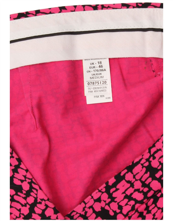 Pantaloni tăiați pentru femei Marks & Spencer, cu model abstract, UK 18 XL W38 L25 P