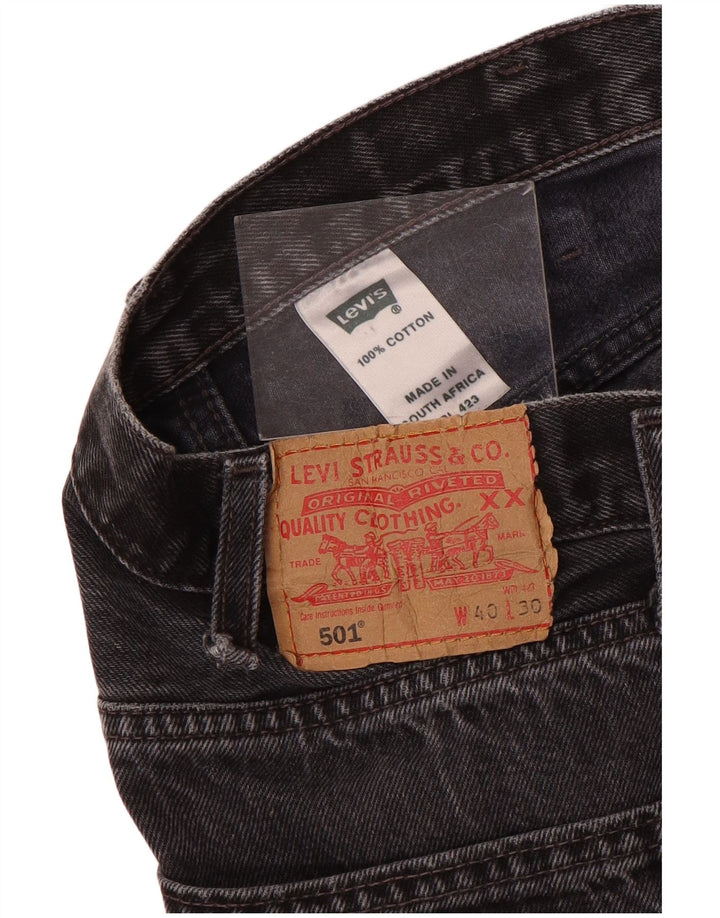Blugi drepti pentru bărbați Levi's 501 W40 L30 bumbac gri