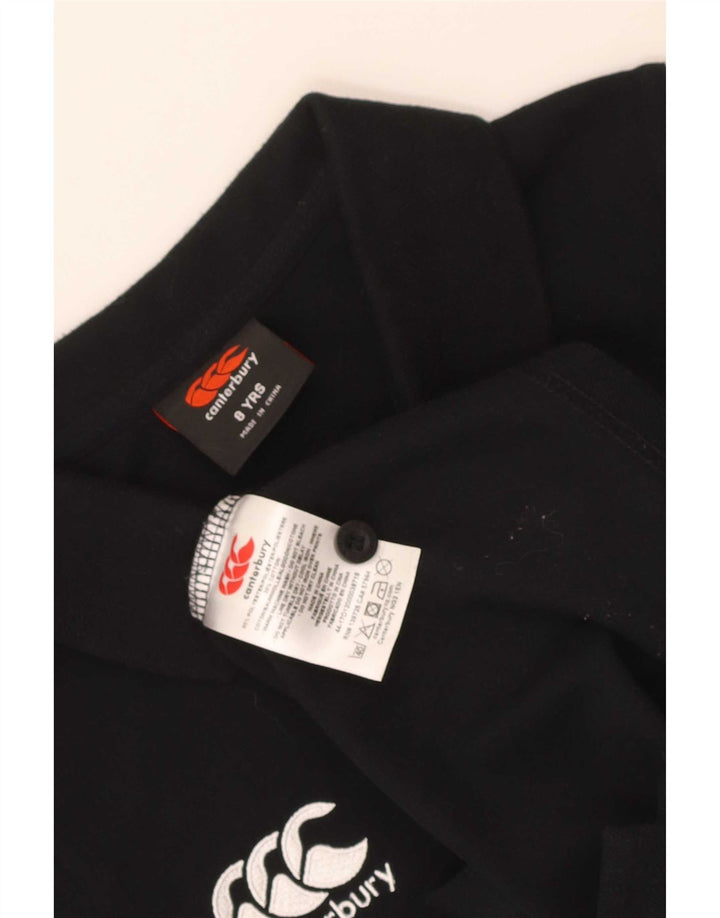 Tricou polo Canterbury pentru baieti 7-8 ani poliester negru