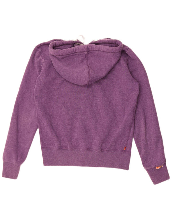 Pulover Superdry pentru bărbați, cu fermoar, bumbac violet mediu