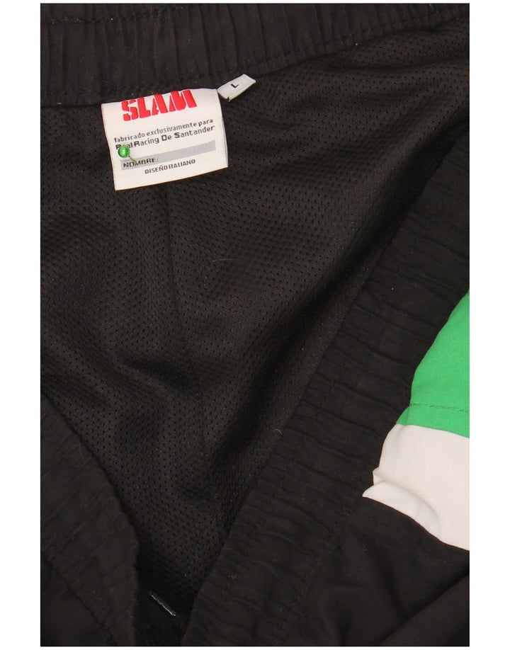 Pantaloni de trening pentru bărbați Slam, mari, negru, poliester color bloc