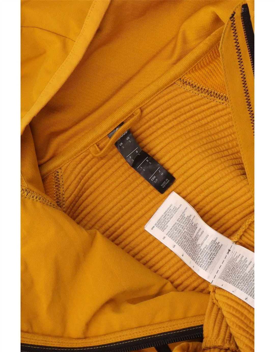 Pulover Adidas pentru bărbați, cu fermoar, din poliester galben mic