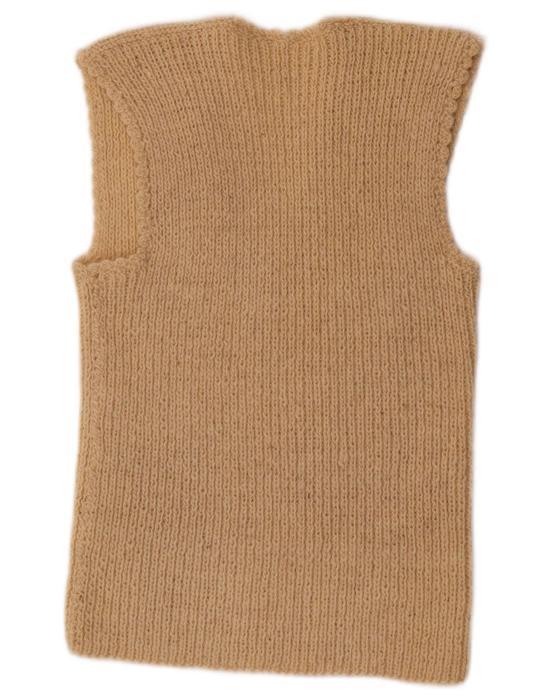 VINTAGE Femei Vest Tank Top UK 12 Medium Beige