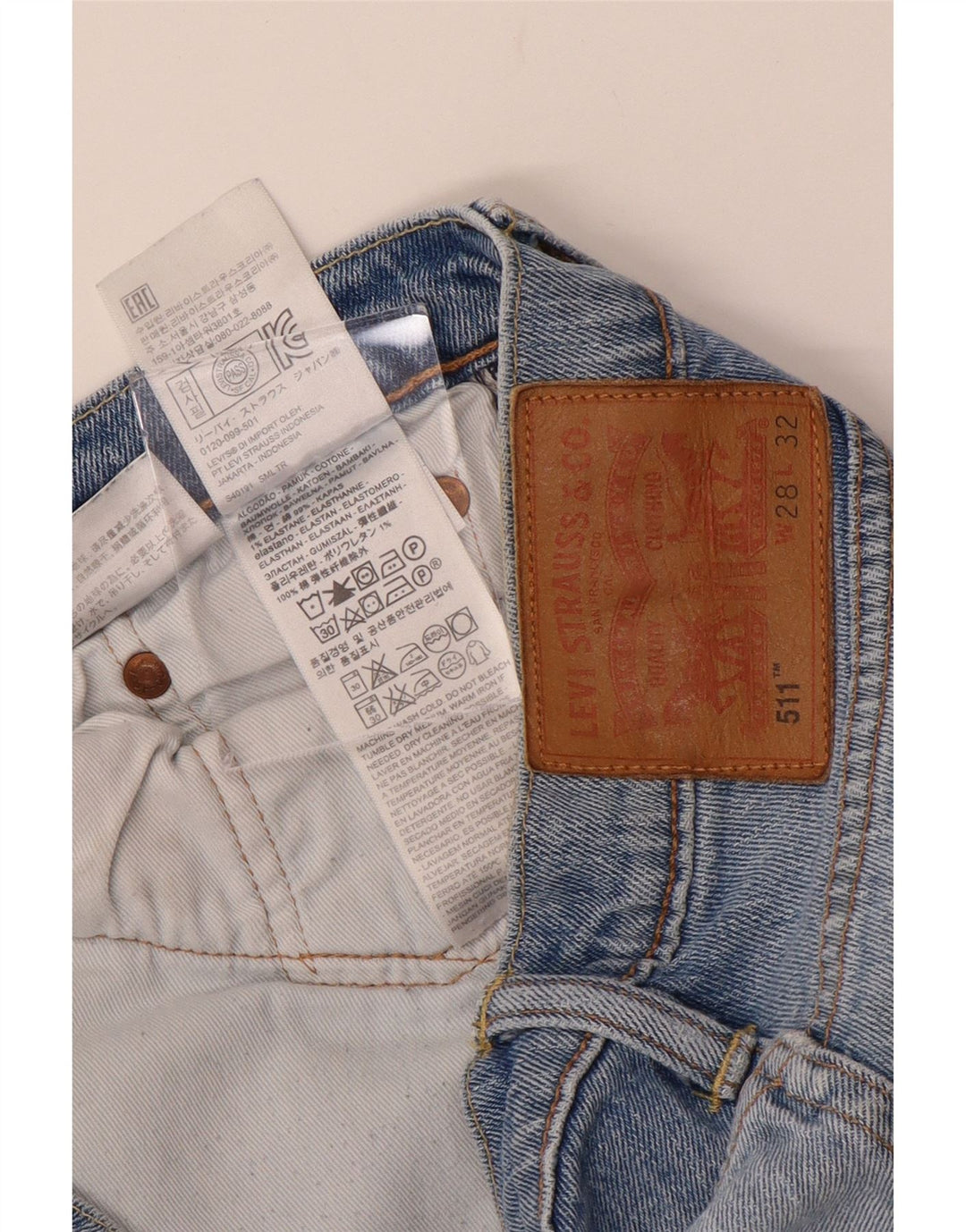 Blugi 511 Slim LEVI'S pentru bărbați W28 L32 Bumbac albastru