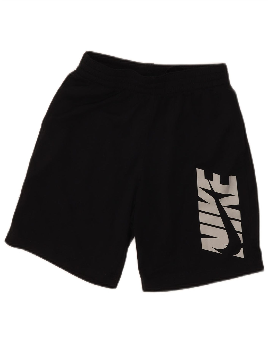 Pantaloni scurți sport grafic NIKE pentru băieți 7-8 ani poliester negru