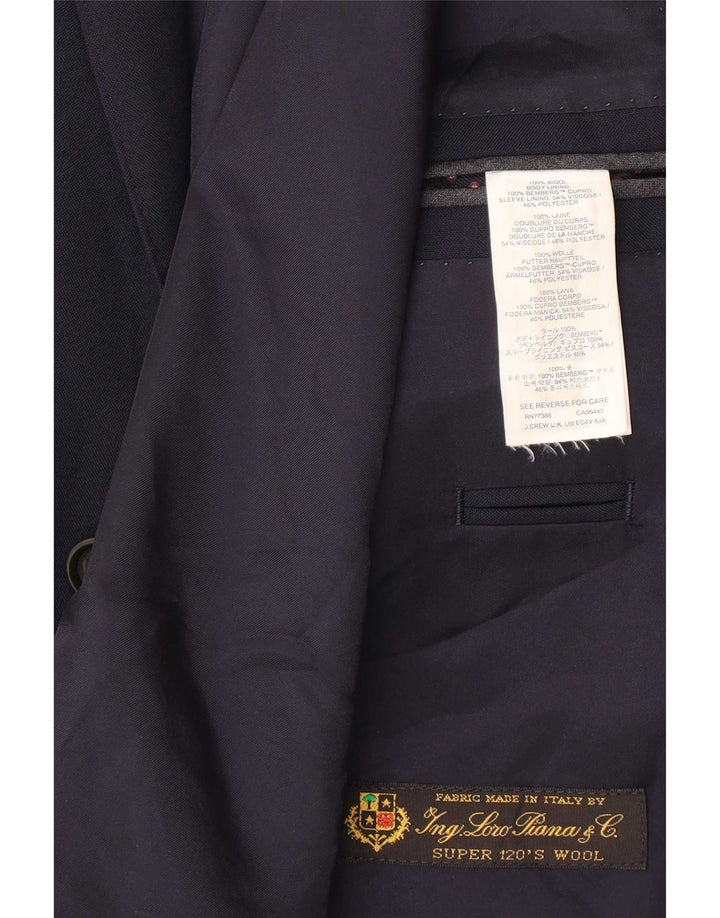 J. Crew Jachetă Ludlow pentru bărbați cu 2 nasturi, Marea Britanie 38, nailon mediu, albastru bleumarin