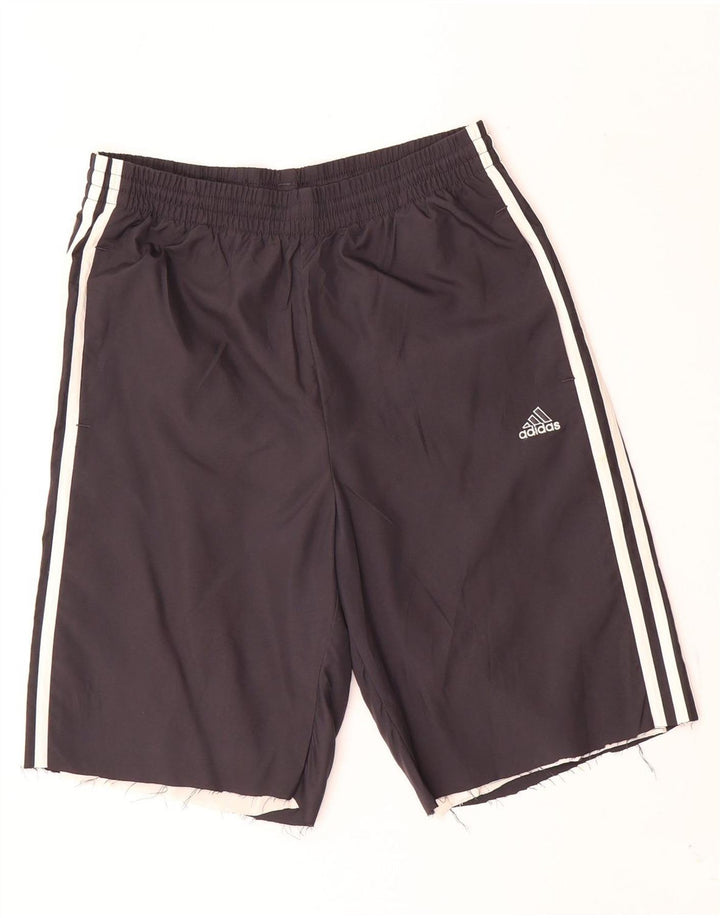 Pantaloni scurți sport Adidas pentru femei UK 10 Small Negru Poliester